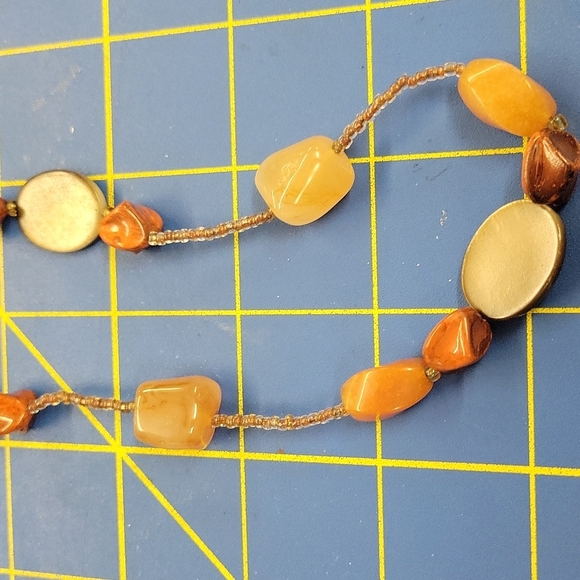 Brown Beaded & Silver Tone 28" Necklace - Picture 3 of 3